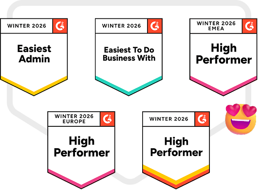 Collaborator's G2 Winter 2026 awards for SEO Tools collection featuring Easiest Admin, Easiest To Do Business With, and High Performer badges for global, EMEA, and Europe regions